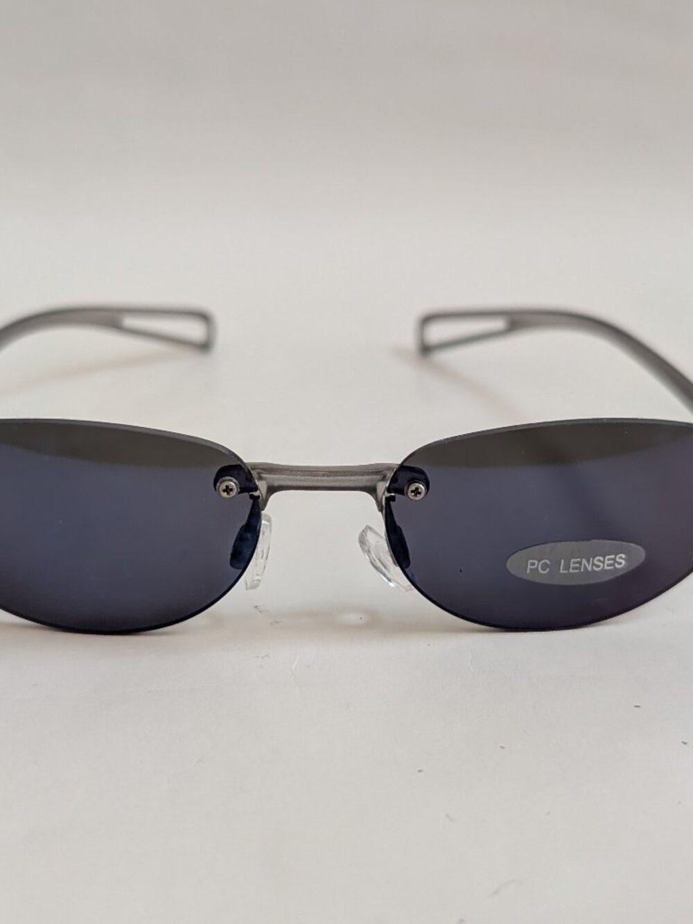 NWT Vintage 90's PC Oval Rimless Sport Sunglasses (Crystal Gray)